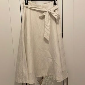 Ann Taylor linen blend midi skirt